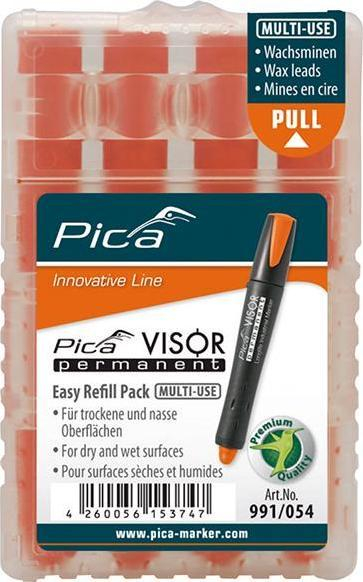 Refill për marker Pica VISOR Permanent, set, portokalli fluo