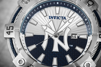 Orë dore për meshkuj Invicta MLB New York Yankees Quartz 43276, e kaltër