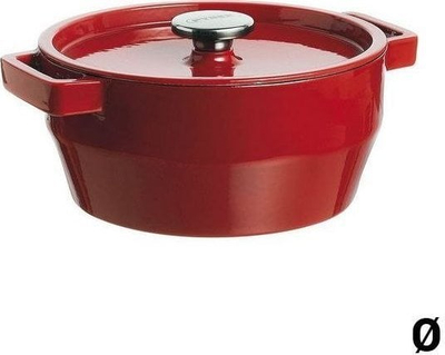 Tigan me kapak Pyrex Slow Cook, gize, 3.8L, i kuq