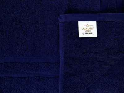 Set peshqirësh Beliani ATIU, 9 copa, pambuk terry, blu navy