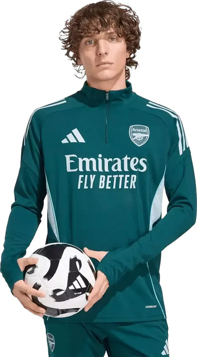 Bluzë trajnimi adidas Performance Arsenal Tiro 25, AEROREADY, me zinxhir të shkurtër, jeshile aurora