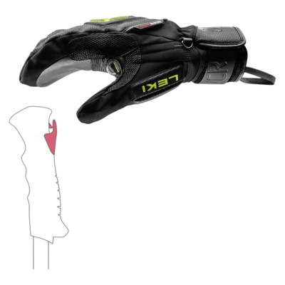 Dorëza ski LEKI WCR C-Tech 3D Men Mittens, të papërshkueshme nga uji, me izolim Thinsulate, të zeza