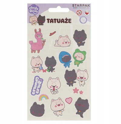 Tatuazhe për fëmijë Starpak TATUAZ 100x175, fletë 100x175mm, shumëngjyrëshe