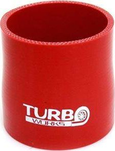 Reduktim silikoni TurboWorks 70–76mm, për sistem turbo, i kuq