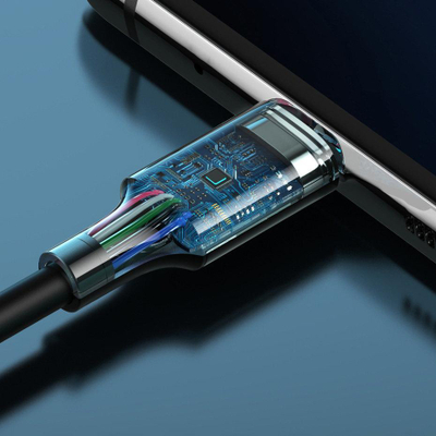 Kabllo USB Type C në Type C, 1m, 5A 100W, e bardhë