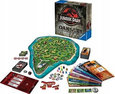 Lojë tavoline Ravensburger Jurassic Park Danger, strategjike aventureske, 2–5 lojtarë, 10+