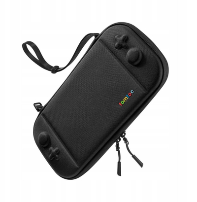 Etui për Nintendo Switch 2 Tomtoc Slim, model 2025, 12 slote për lojëra, i zi