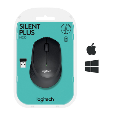 Maus Logitech M330 Silent Plus, 1000 DPI, USB 2.4GHz, i zi