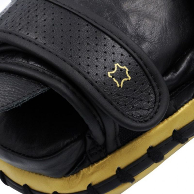 Targete boksi Adidas Pro, mikrofibër, mbushje EVA, të zeza me ari