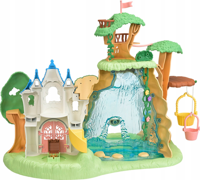 Set loje Sylvanian Families Secret Forest Falls, me ujëvarë dhe kështjellë, me ngjyra nga të gjitha