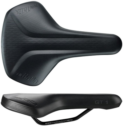 Selino biçiklete Selle Italia GT 1, trekking dhe qyteti, hapje qendrore, e zezë