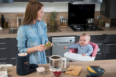Мултикукер Beaba Babycook Neo, сад од стакло, корпа од не'рѓосувачки челик, сива