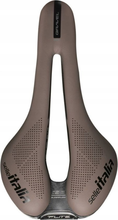 Shalë biçiklete Selle Italia FLITE Boost Gravel TI 316 Superflow S3, titanium, e zezë
