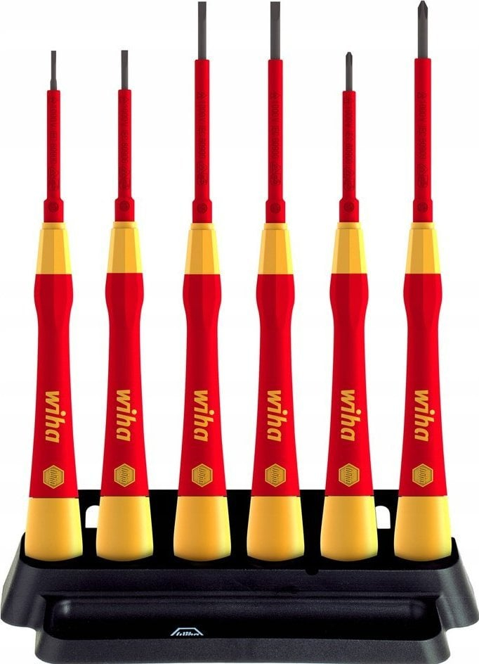Set kaçavidash precize Wiha PicoFinish Electric 42989, 6 copa, i izoluar 1000V, me mbajtës plastik