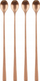 Set lugë smoothie inox, 26cm, 4 copë, ngjyrë rozë gold