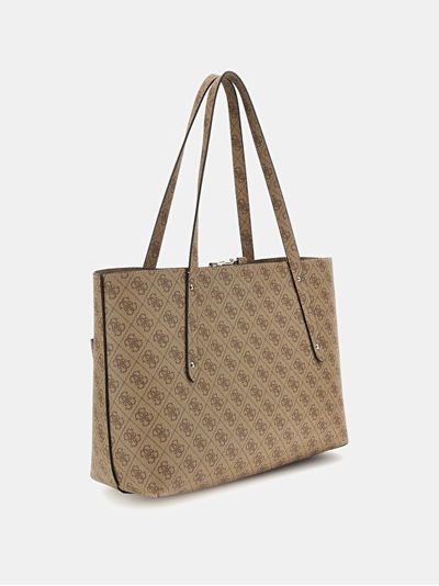 Çantë për femra Guess Eco Brenton Tote, bezhë