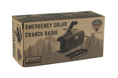 Radio emergjente Fosco Industries, FM/AM, LED, karikim solar dhe me manivelë, e gjelbër