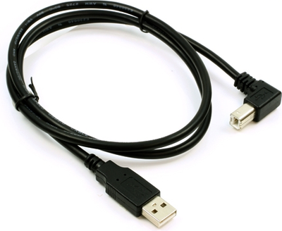 Kabllo USB Tecline Fröhlich Walter 39902403, USB A në USB B, 3 m, me kënd 90°
