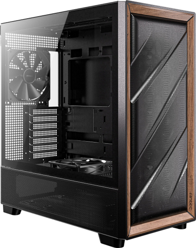 Kuti kompjuteri Antec Dark League DF700 Flux, MIDI Tower, ARGB, e zezë me dru arre