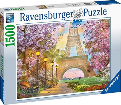 Puzzle Ravensburger Paris Romance, 1500 copa, karton i mirë, shumëngjyrësh