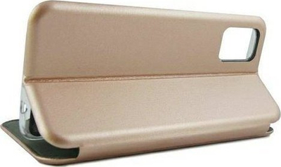 Etui-libër Wallet Case për Oppo Reno 5 Lite, me stand, mbyllje me magnet, rozë gold