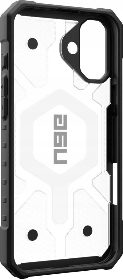 Maskë mbrojtëse UAG Pathfinder MagSafe për iPhone 16 Plus, rezistente ndaj goditjeve, transparente Ice