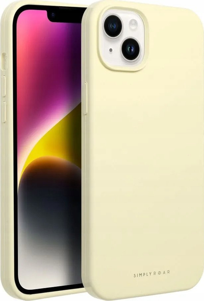 Kapak silikoni Roar Cloud-Skin, për iPhone 14 Pro, ngjyrë e verdhë e çelët