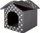 Strehe për qen Hobbydog Kennel R1, 38x38x32 cm, material Codura, blu me kuadrate