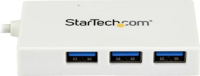 Hub USB C StarTech HB30C3A1CFBW, 4 porta, 5Gbps, i bardhë