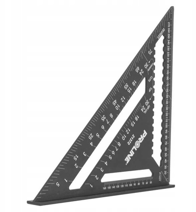 Këndore zdrukthtarie Proline Carpenter’s Square, 300mm, alumin, e zezë