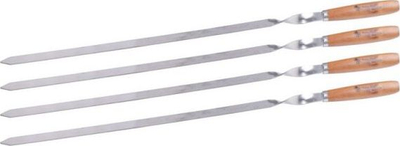 Shkopinj për shashlik Master Grill And Party MG134, set 4 copë, 60cm, çelik kromi