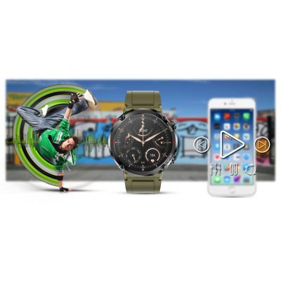 Smartwatch Gravity GT21-7, ekran 1.6", IP67, me rrip silikoni t'zi