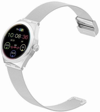 Smartwatch Gravity GT25-7, argjend, rezistent ndaj ujit
