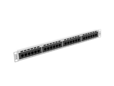 Patch panel Lanberg PPU5-1024-S, 24 porta RJ-45, Cat5 Cat5e, 1U, i bardhë