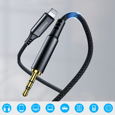 Kabllo audio Choetech AUX007 Lightning në 3.5mm, 1m, e zezë