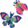 Set kreativ me rruza SES Creative Beedz Art Butterfly and Beetle, shumëngjyrësh