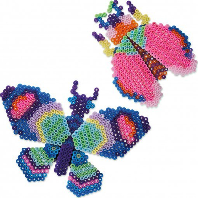 Set kreativ me rruza SES Creative Beedz Art Butterfly and Beetle, shumëngjyrësh