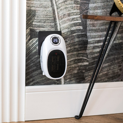 Ngrohës mini elektrik Adler Easy Heater, me termostat 15‑35°C, me ekran LED, i bardhë