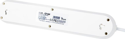 Zgjatës elektrik Blow PS-330, 3x prizë, 3x USB, 3m, i bardhë