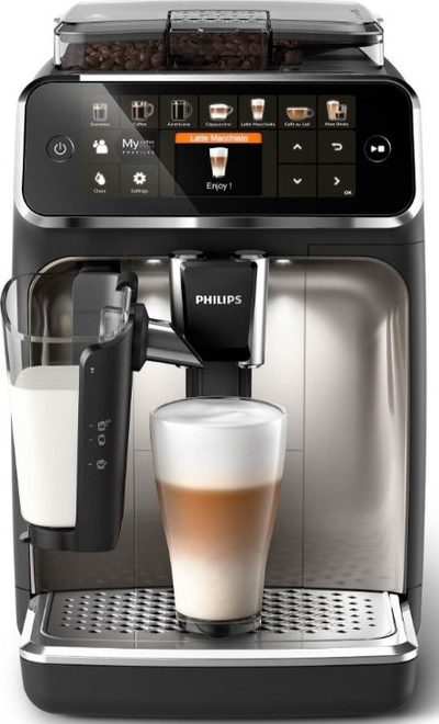 Aparat kafeje Philips Series 5400 LatteGo EP5447/90, automatike, mulli i integruar, i zi