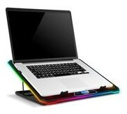 Stand ftohës për laptop RGB, rregullues, i zi