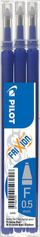 Refill stilolapsi Pilot Frixion Clicker, 0.5mm, paketim 3 copë, blu