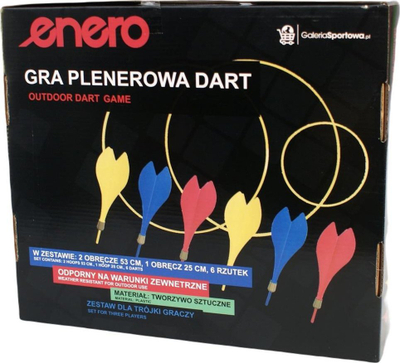 Loja me shigjeta Enero Dart Outdoor Dexterity Game, set për jashtë, për fëmijë 3+