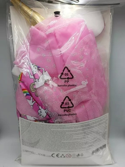 Kostum njëbrirësh për kalama Pro Kids, me fustan dhe aksesorë, 3+ vjeç, rozë