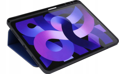 Këllëf për tablet Pomologic BookFolio për iPad Air 10.9" 4 5G, funksion qëndrimi, mbajtës për Apple Pencil, blu navy