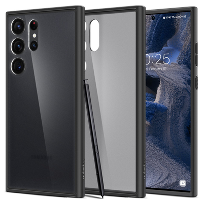 Kapak telefoni Spigen Ultra Hybrid, për Samsung Galaxy S23 Ultra, matte frost, i zi