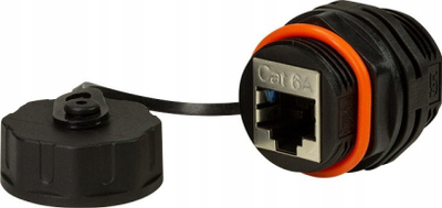 Bashkues rrjeti Techly 363548, RJ45 Cat6a S/FTP, i blinduar