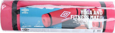 Tapet fitnessi edhe yoga Zizo Umbro, 1 cm, me rrip për ta mbajt, i kuq