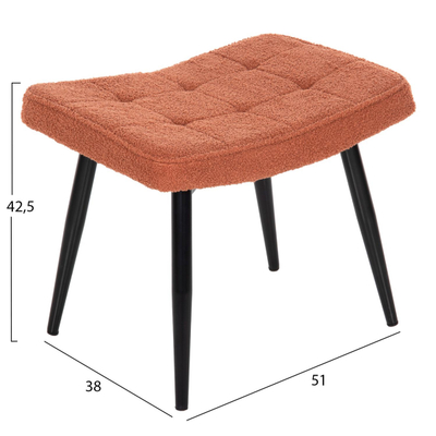 Kolltuk me stol Crawley 70x74x105Hcm (HM8918.22), portokalltë/ zezë
