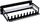 Panel shpërndarës 19" InLine Circuit Breaker Strip 3U, shinë DIN e rregullueshme, çelik, i zi